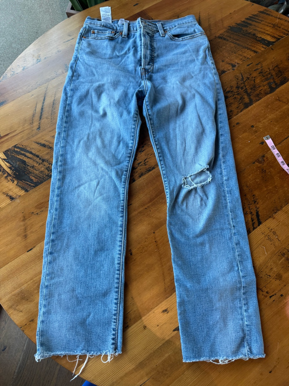 Gently used cropped women’s Levi jeans